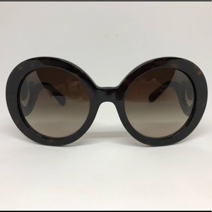 Round Prada Sunnies in Brown Tortoiseshell SPR27N